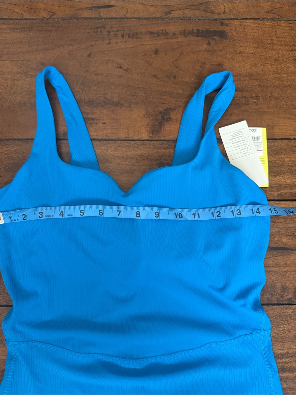 Bright Blue Ribbed Romper - Picture 5 of 6
